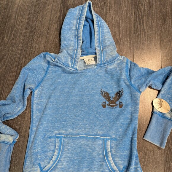 Barbells And Ponytails  Pullover "Catch Weights" Hoodie  Sweatshirt Sz M NEW - Picture 2 of 2